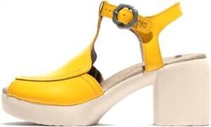 NEW FLY LONDON women's flig heeled sandal in yellow